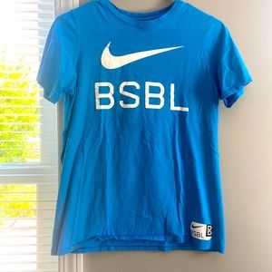 baseball Nike tee shirt, blue boys large